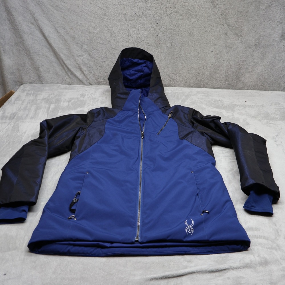 Spyder Jacket Womens 10 Blue Insulated Ski Snow Technical Performance Mountain